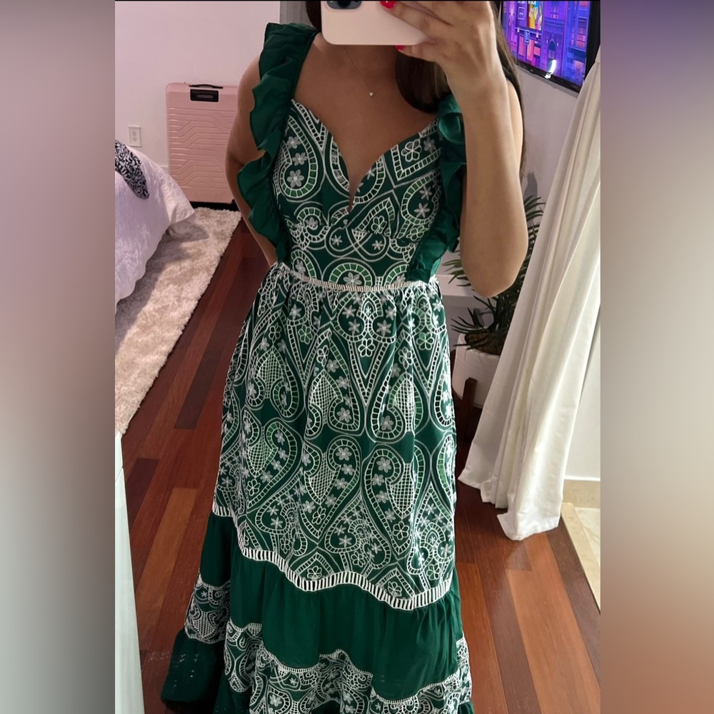 Green maxi dress from Aria rose